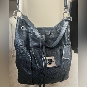 Chic Black Leather crossbody-some signs of wear